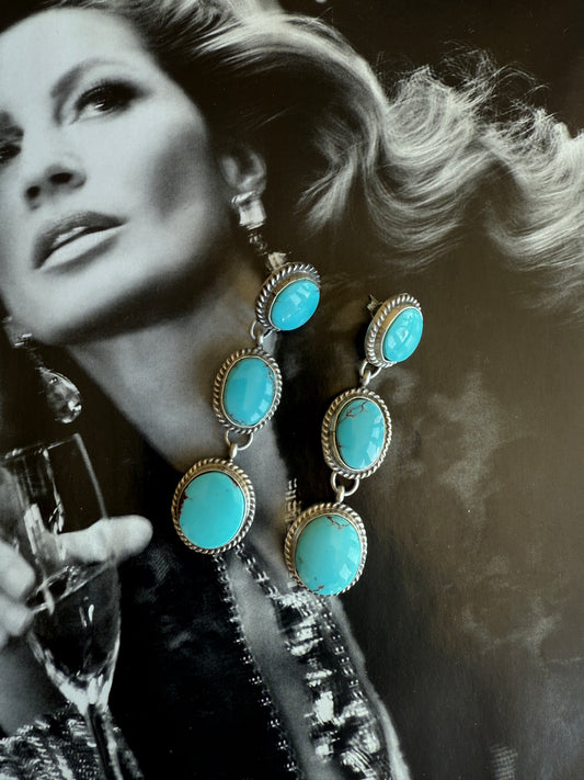 NEW!! "Dutton" Kingman Turquoise Drop Earring