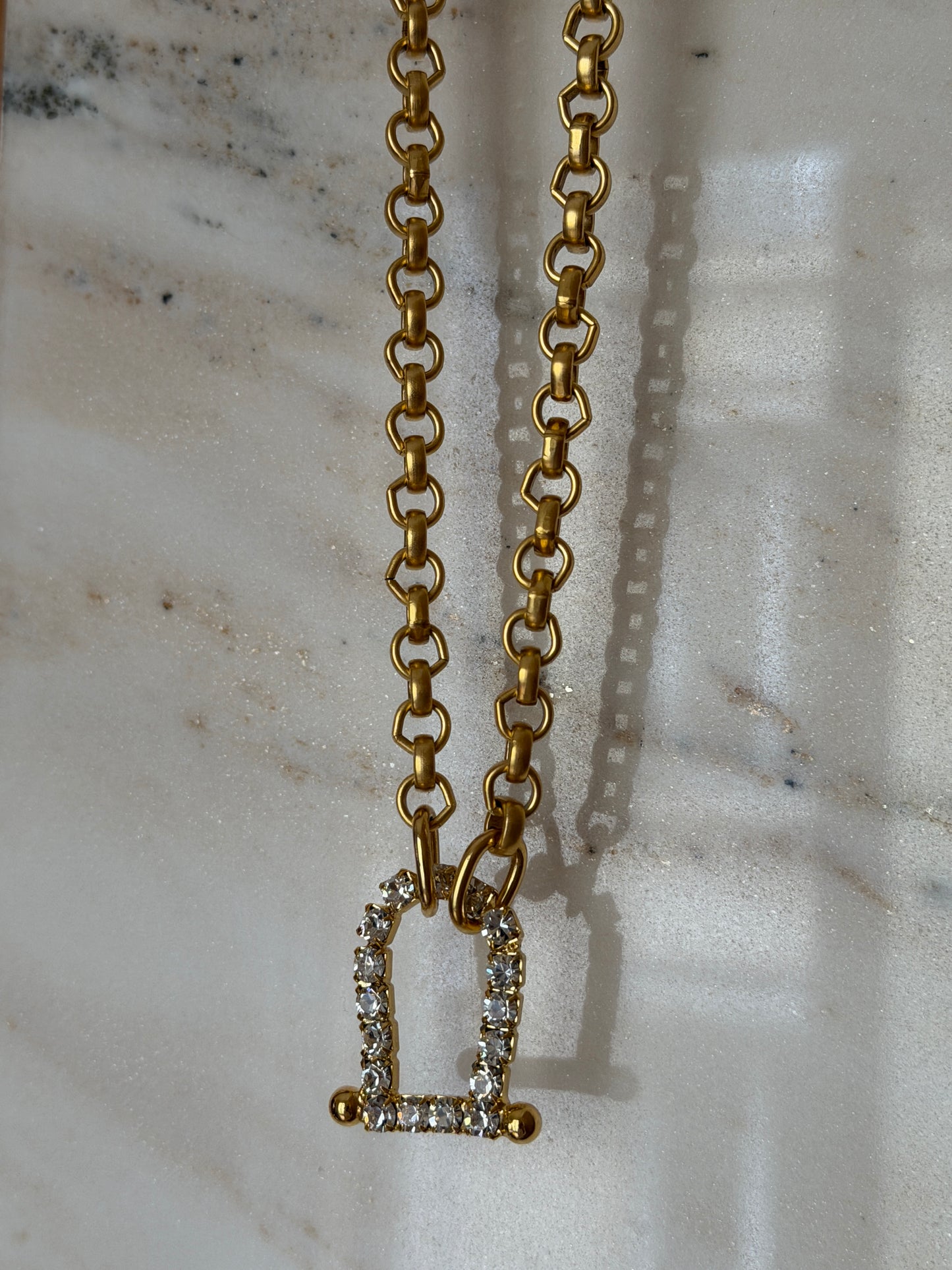 NEW!! Horsebit and Rhinestone Necklace