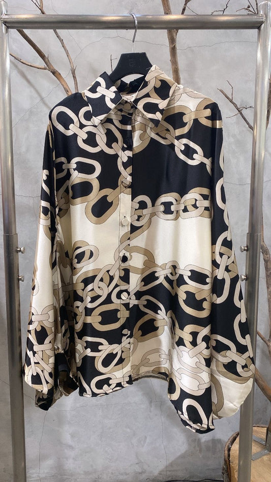 NEW!! Chainlink Satin Top