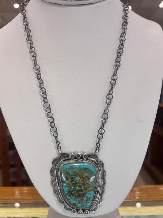 The “Dandelion" Kingman Turquoise and Sterling Silver Necklace