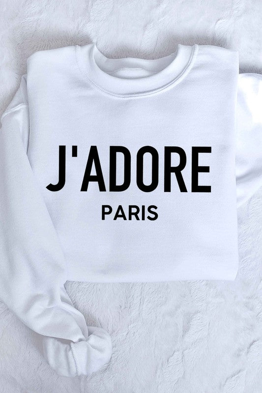 "J'ADORE" Sweatshirt in White