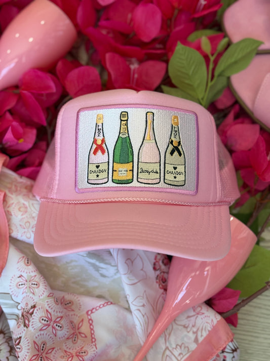 NEW!! "Champagne" Trucker Hat in Pink