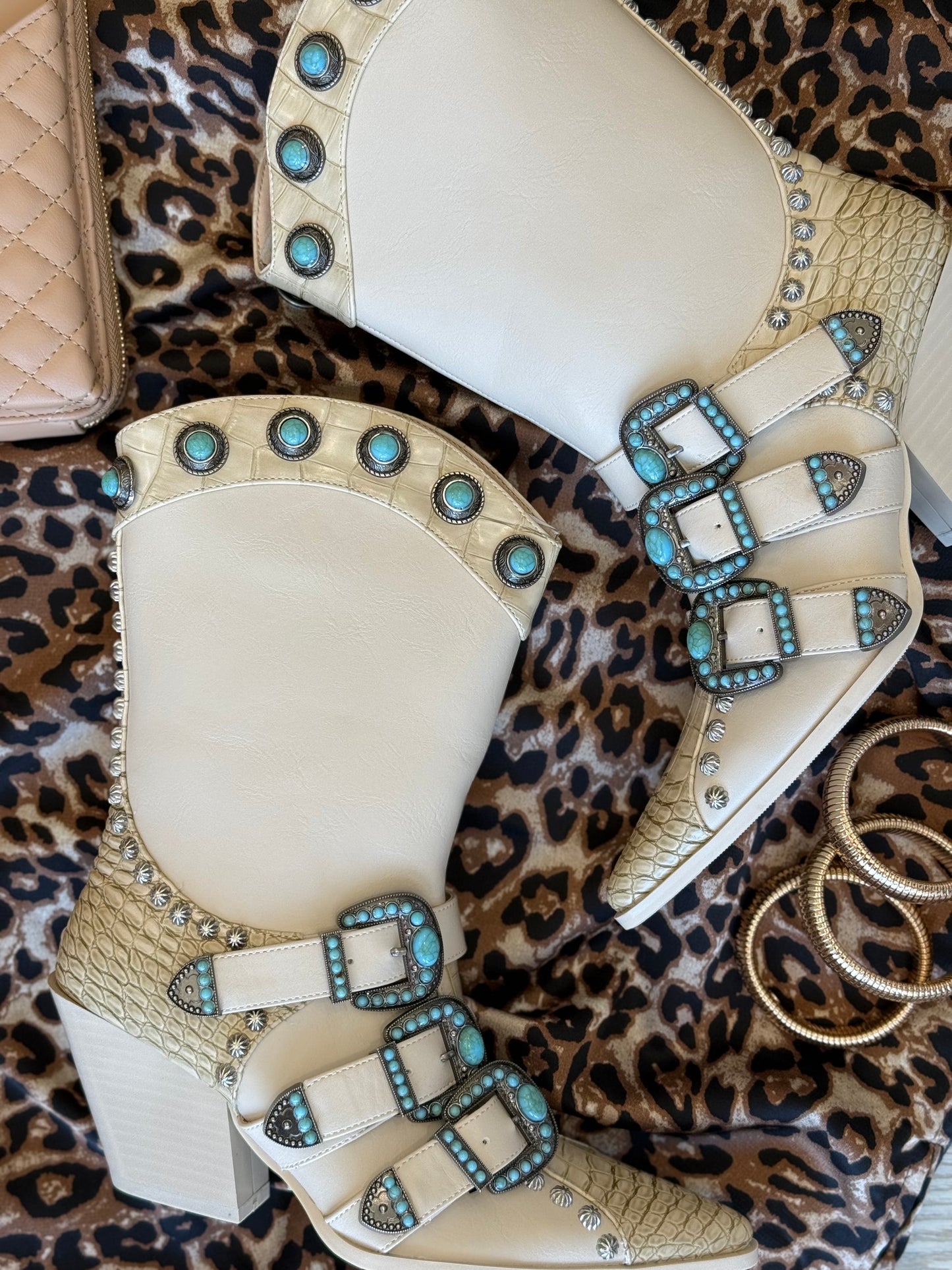 NEW!! Balmoral Boot in Beige by Azalea Wang