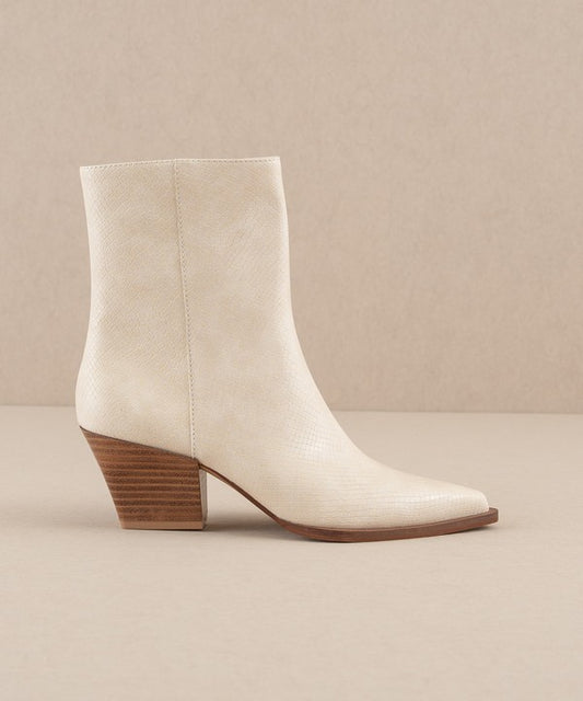 FINAL SALE!! "Miley" Alligator Print Boots in White