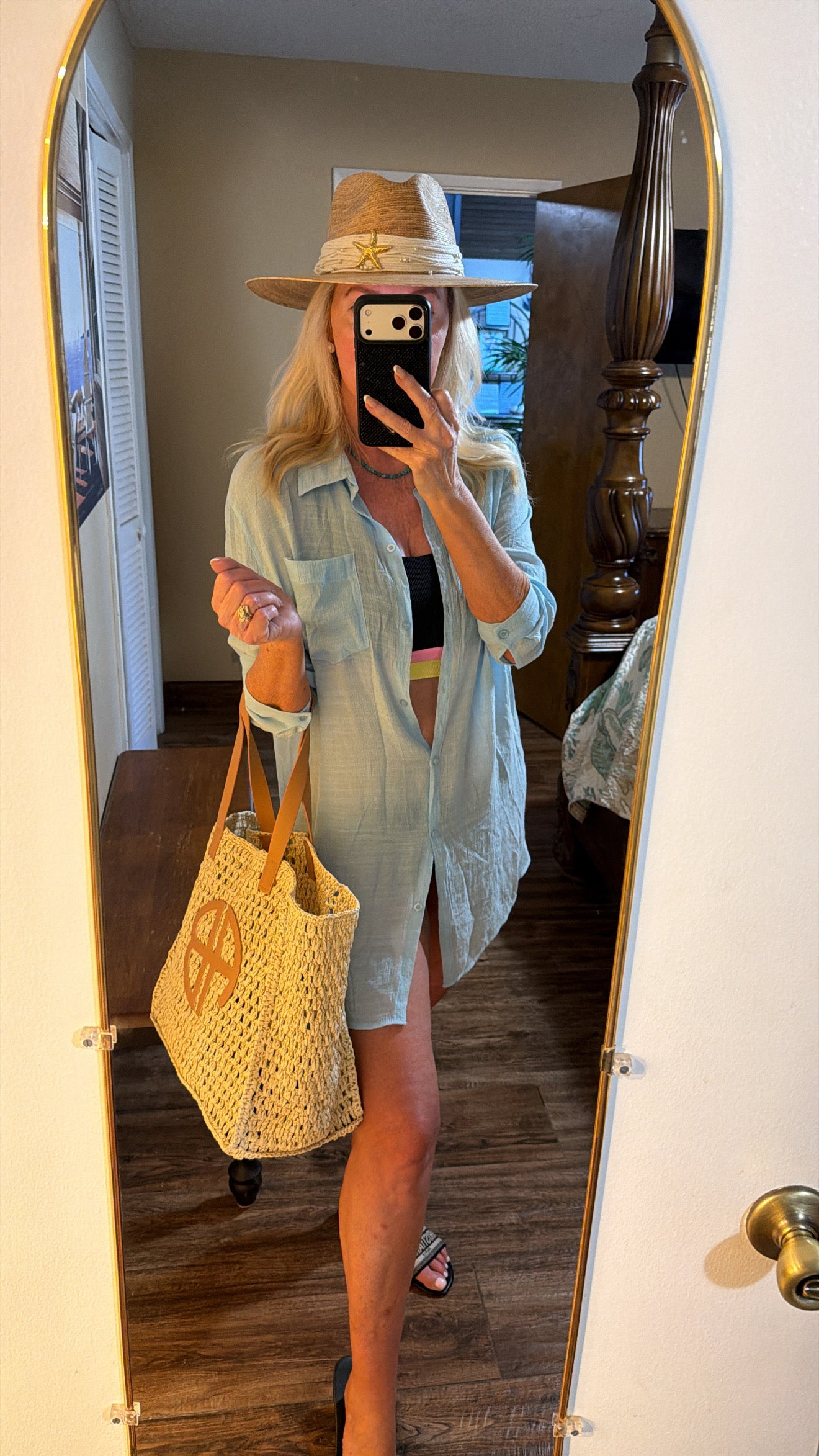 The Sunscape Embellished Straw Panama