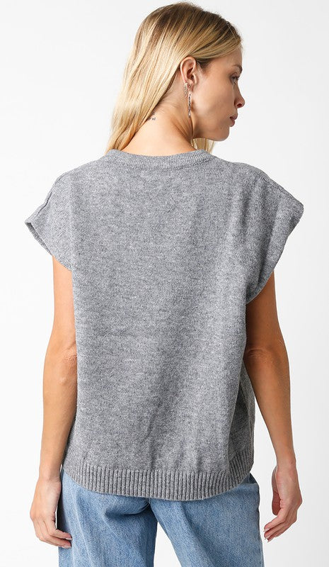 NEW!! Billie Sleevless Sweater in Grey