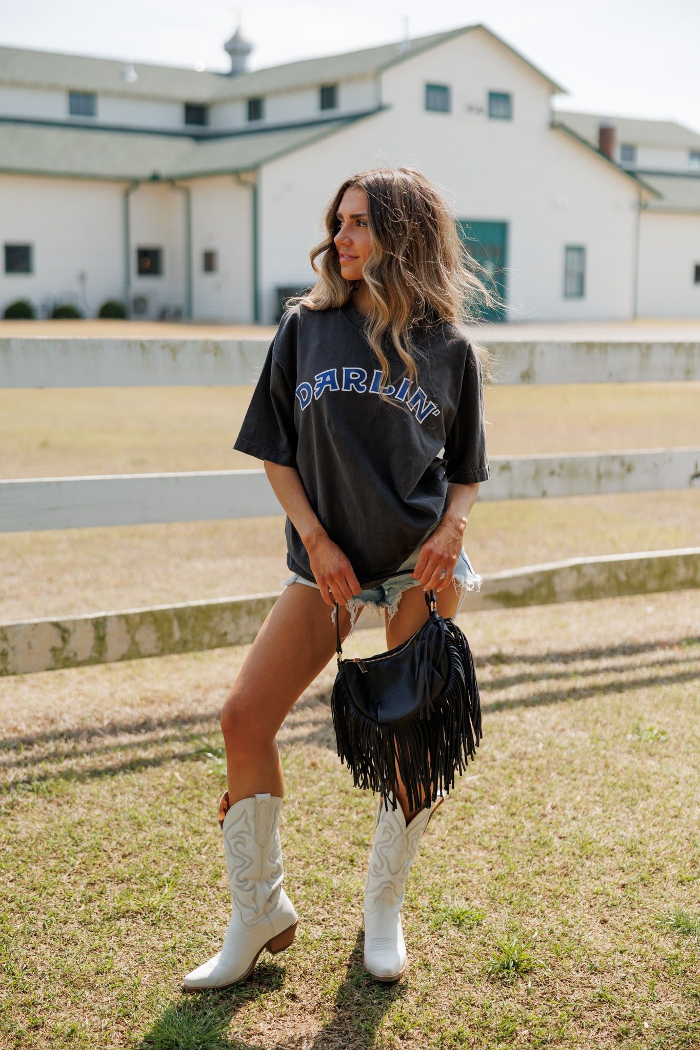 Darlin Short Sleeve - Charcoal
