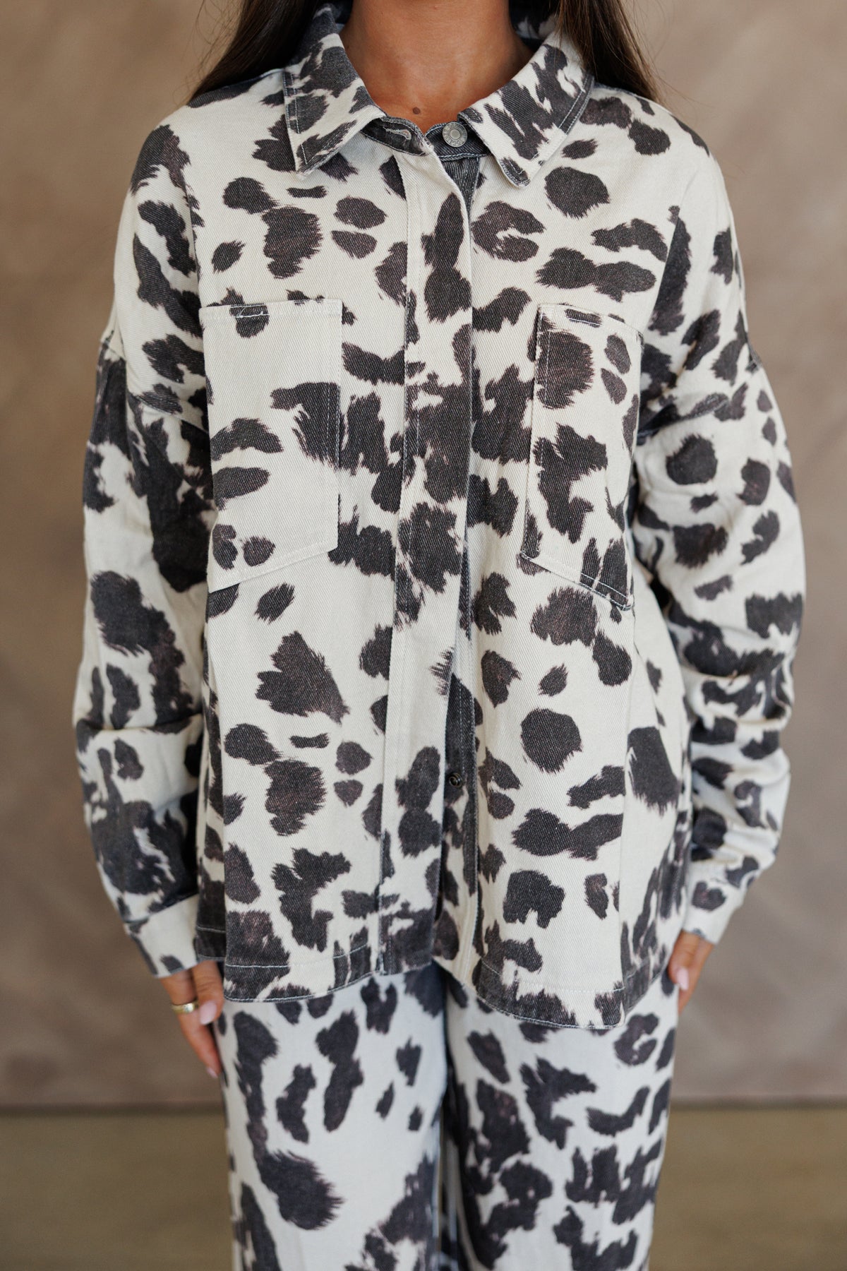 "Out West" Cow Print Jacket