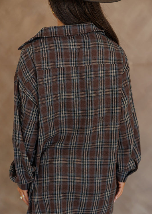 "Heritage" Plaid Button Down in Brown
