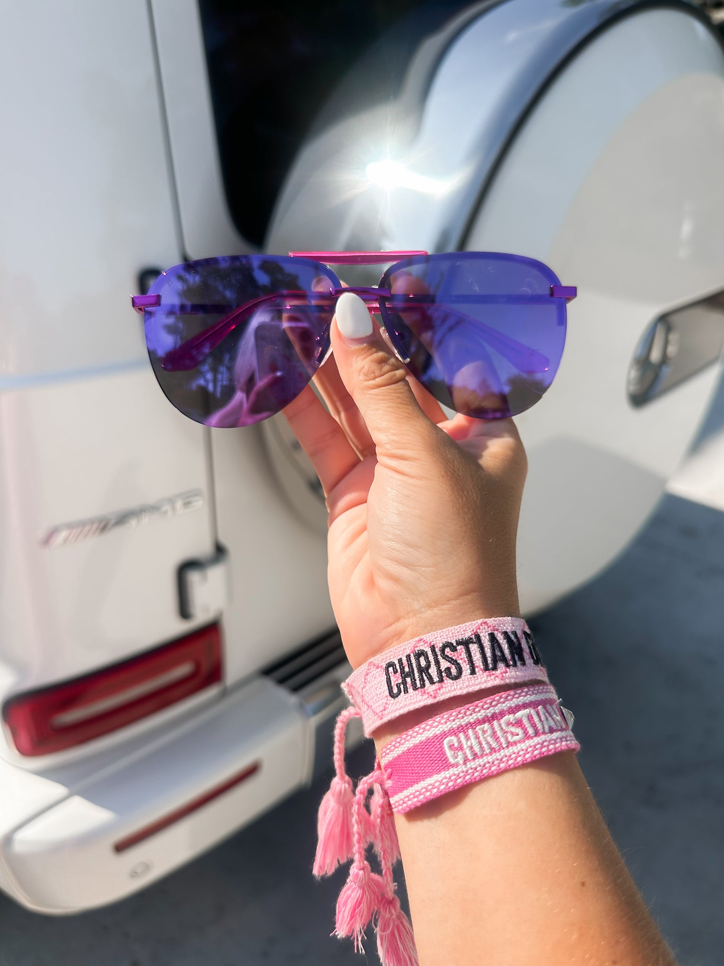 FINAL SALE! Tahoe Pink/Purple Mirror Rush Metallic Sunglasses