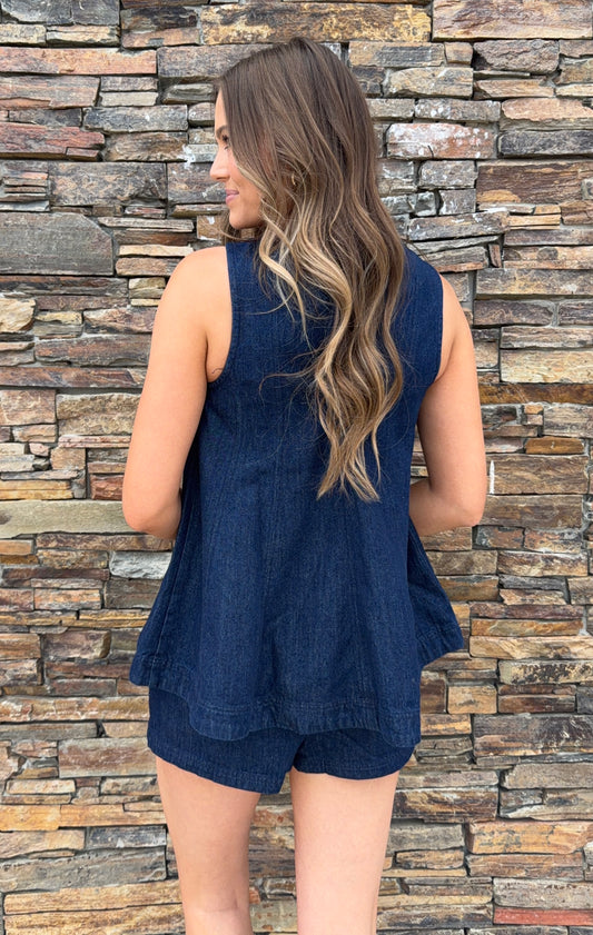 Desert Muse Denim Set in Dark Wash