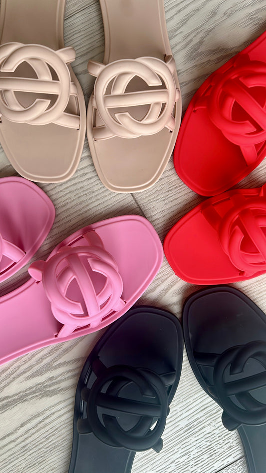 FINAL SALE!! Icon Jelly Sandals in Nude