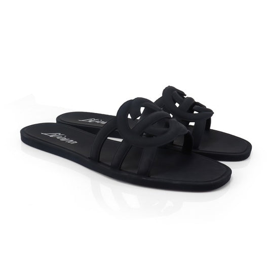 FINAL SALE!! Icon Jelly Sandals in Black