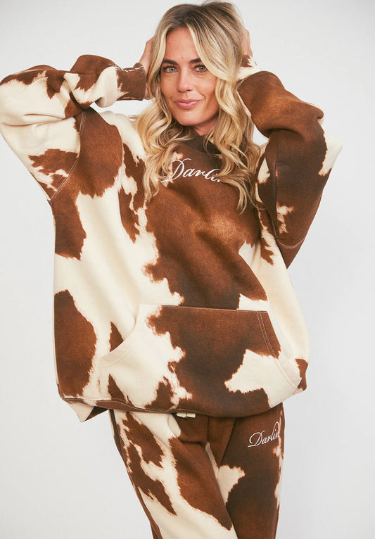 Signature Oversized Hoodie in Cowhide
