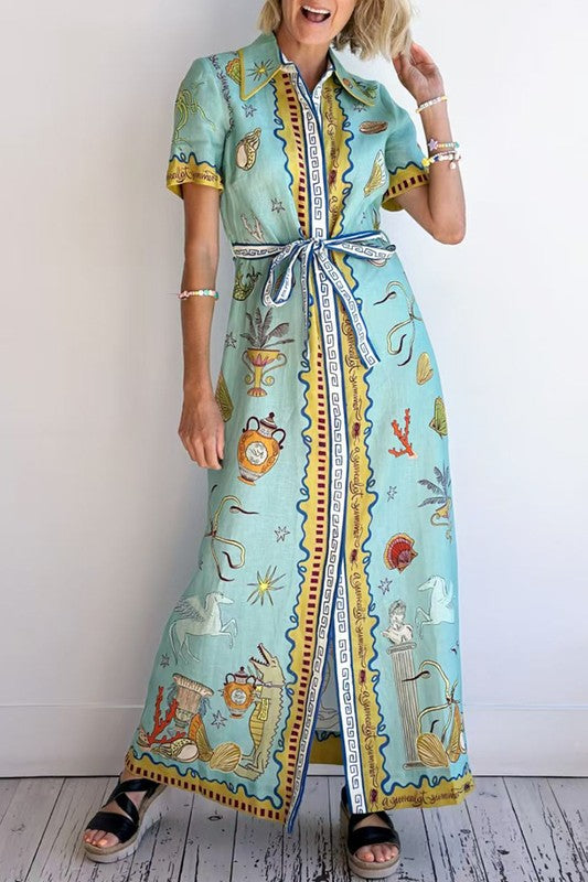 FINAL SALE!! The "Paradise" Belted Maxi Dress