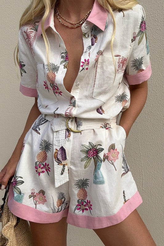 FINAL SALE!! The "Maui" Belted Romper