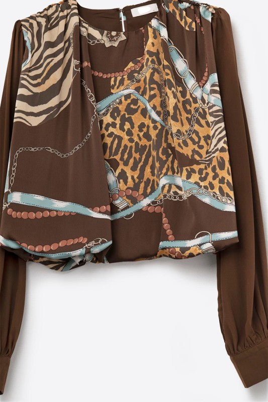 NEW!! "Night Cap" Animal Print Crop Top