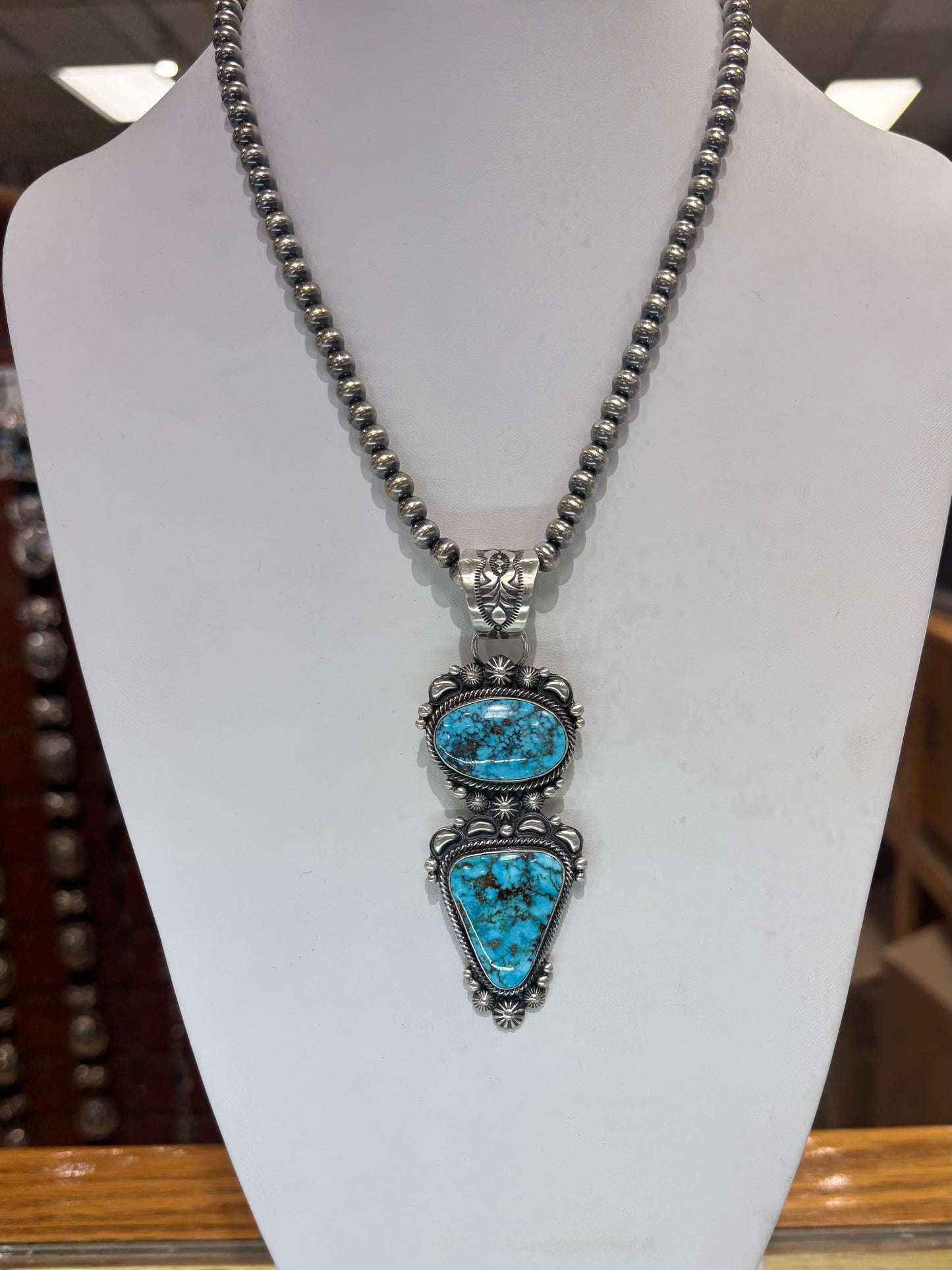 The “Shiloh" Kingman Turquoise and Sterling Silver Necklace