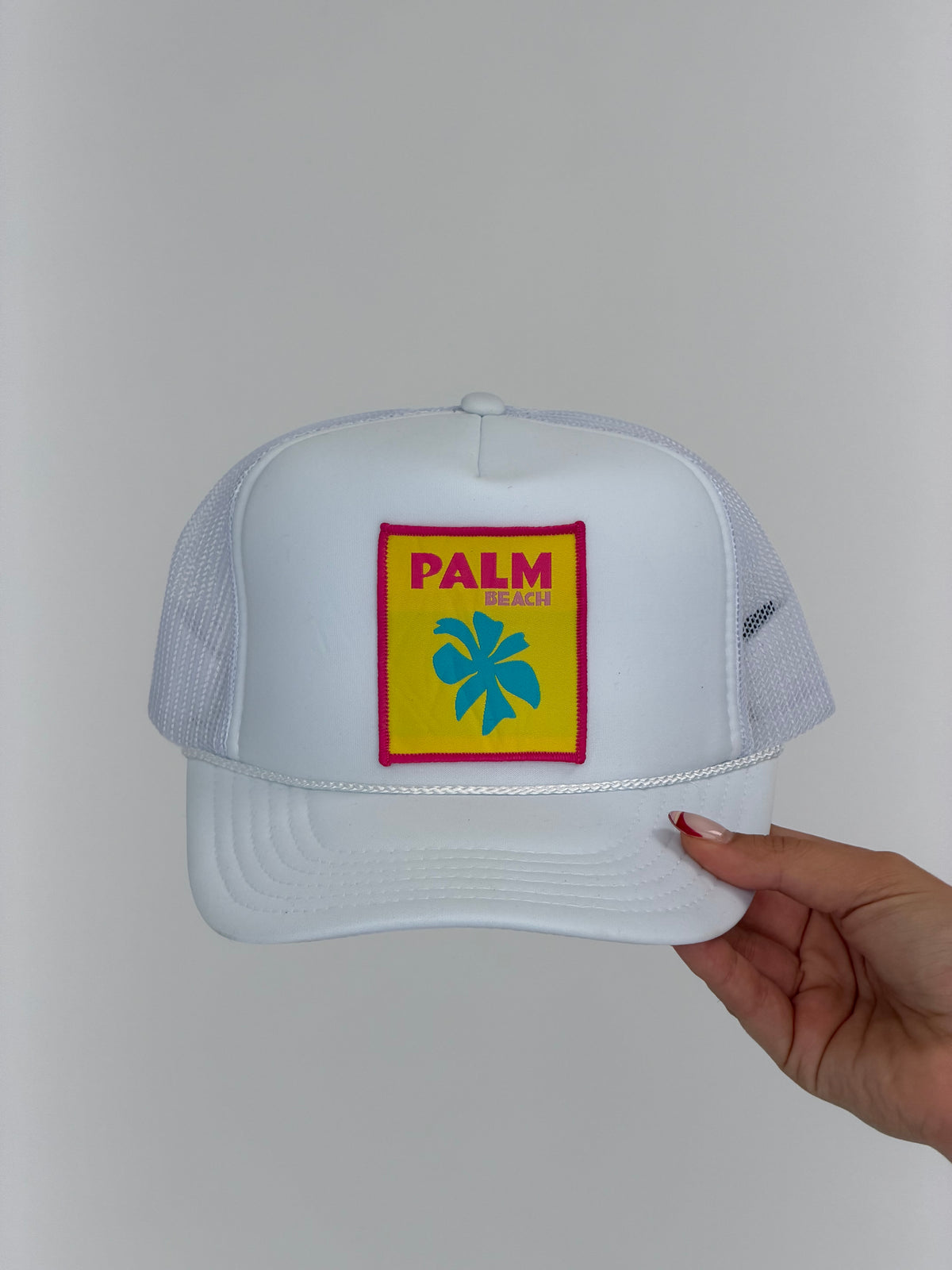 FINAL SALE!! The Palm Beach Trucker Hat White