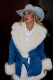 AS SEEN ON LILYAN COLE!! The Hudson Denim & Fur Coat by Show Me Your Mumu