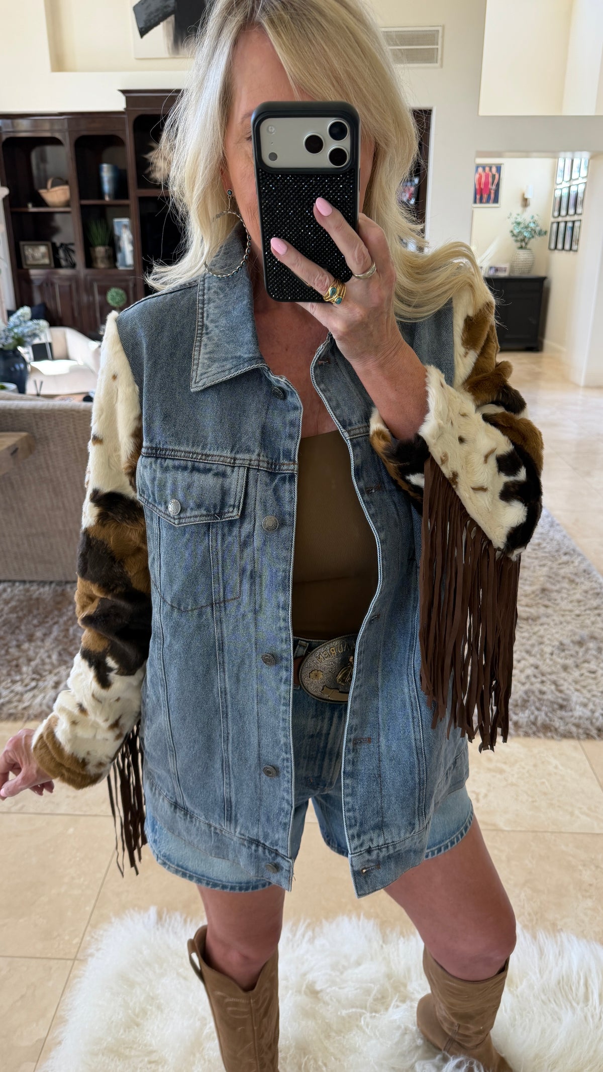The “Beth” Fringe Denim Jacket