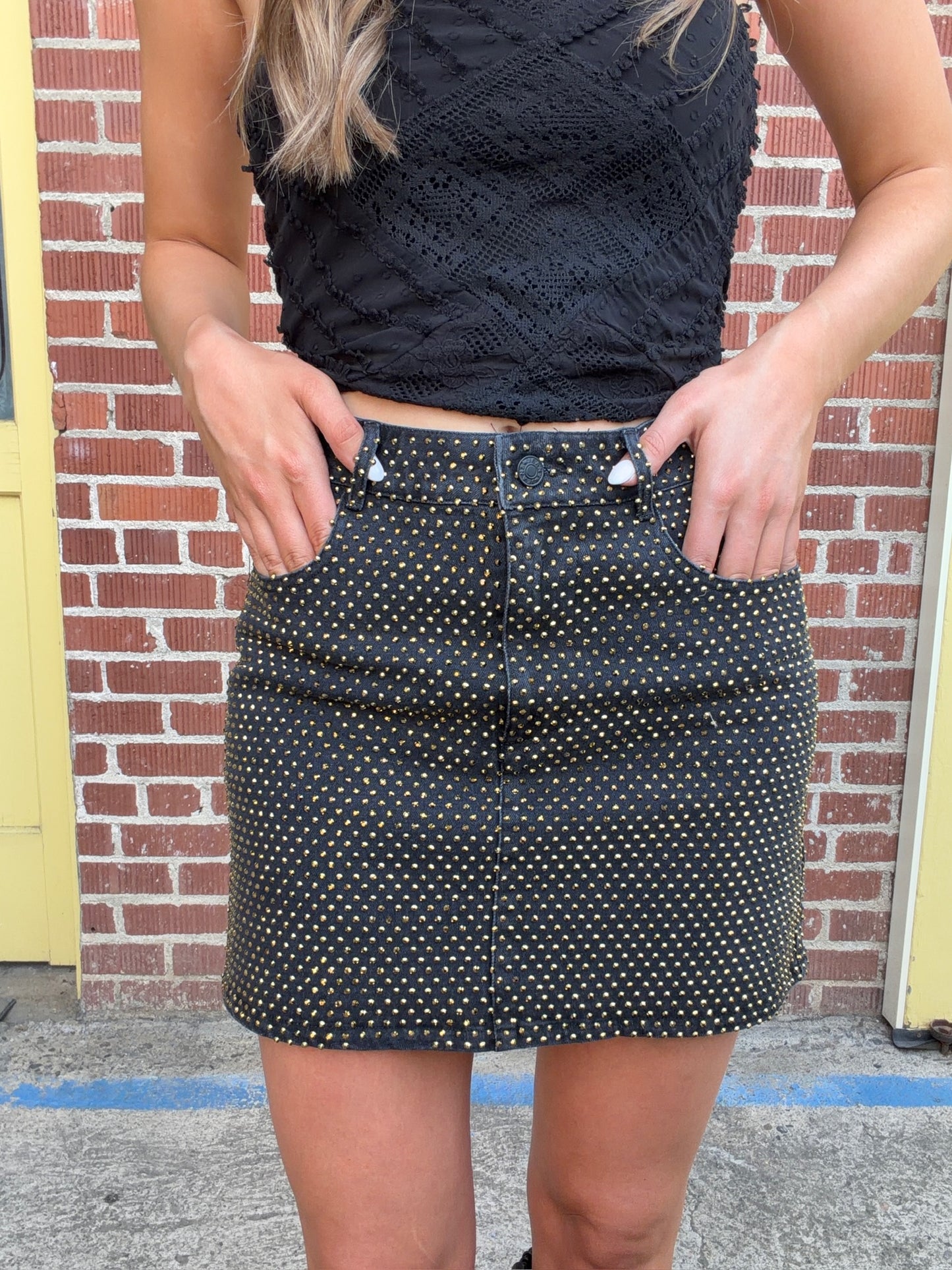 Desert Diamond Denim Skirt