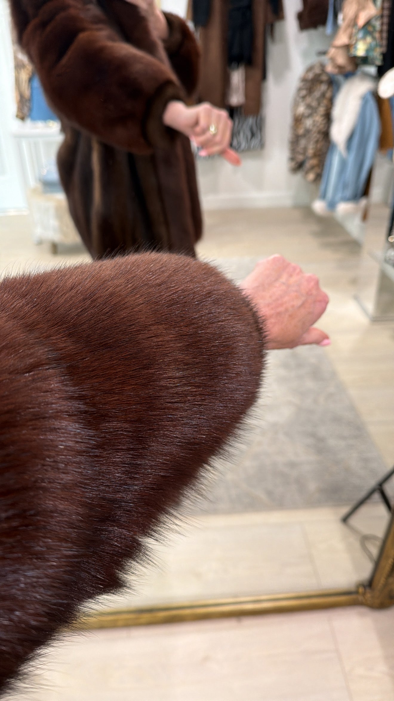 #GB20 Vintage Mahogany Mink and Fox Jacket