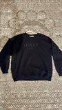 AS SEEN ON WHITNEY RIFE!! Icon Embroidered Vintage Oversized Sweatshirt in Black - Pre Order