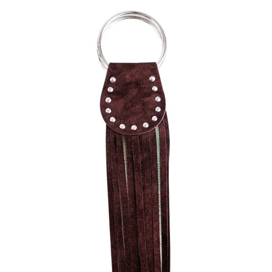 "After Party" O-Ring Suede Fringe Belt