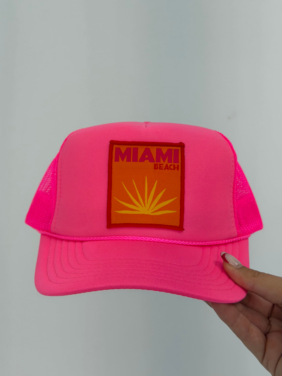 FINAL SALE!! The Miami Beach Trucker Hat in Hot Pink