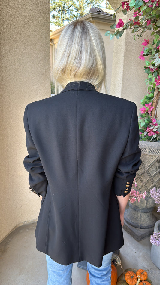 NEW!! Vintage Ralph Lauren Black Crest Blazer Size 8