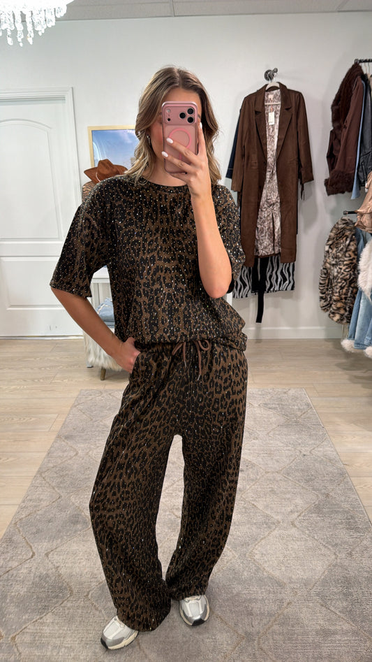 NEW!! "Luxe Leopard" Rhinestone Lounge Set