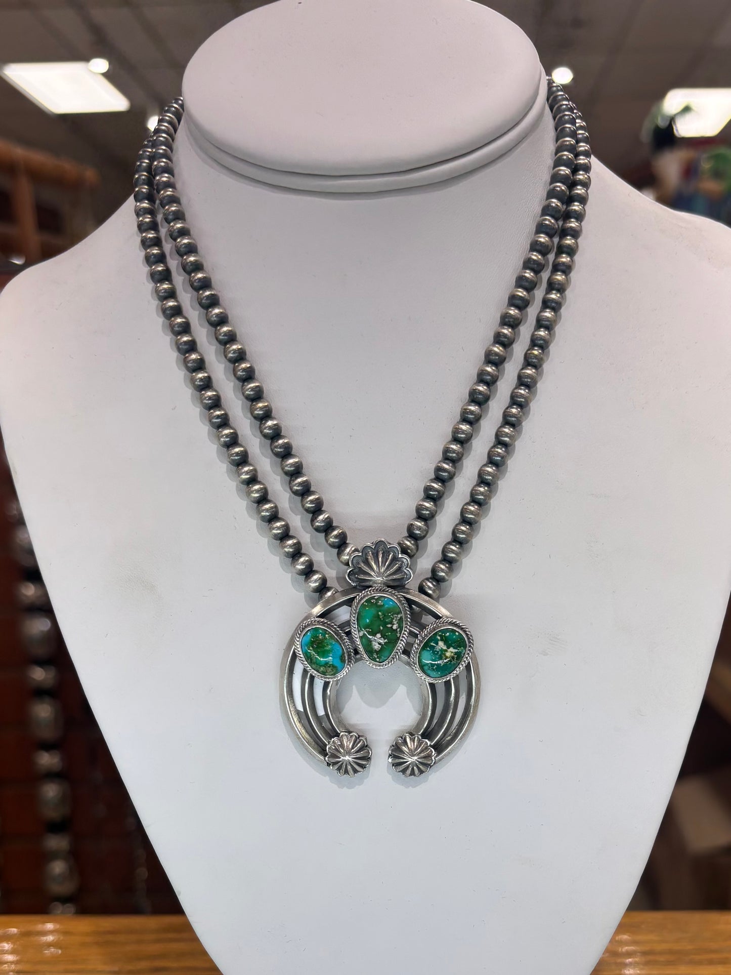 The “Winona" Kingman Turquoise and Sterling Silver Necklace