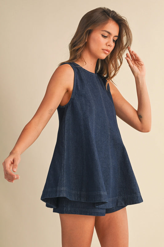 Desert Muse Denim Set in Dark Wash