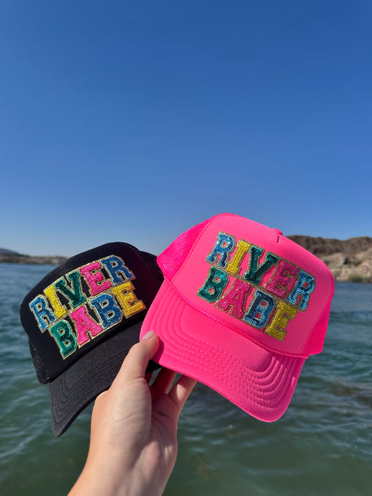 NEW!! River Babe Trucker Hat in Pink or Black