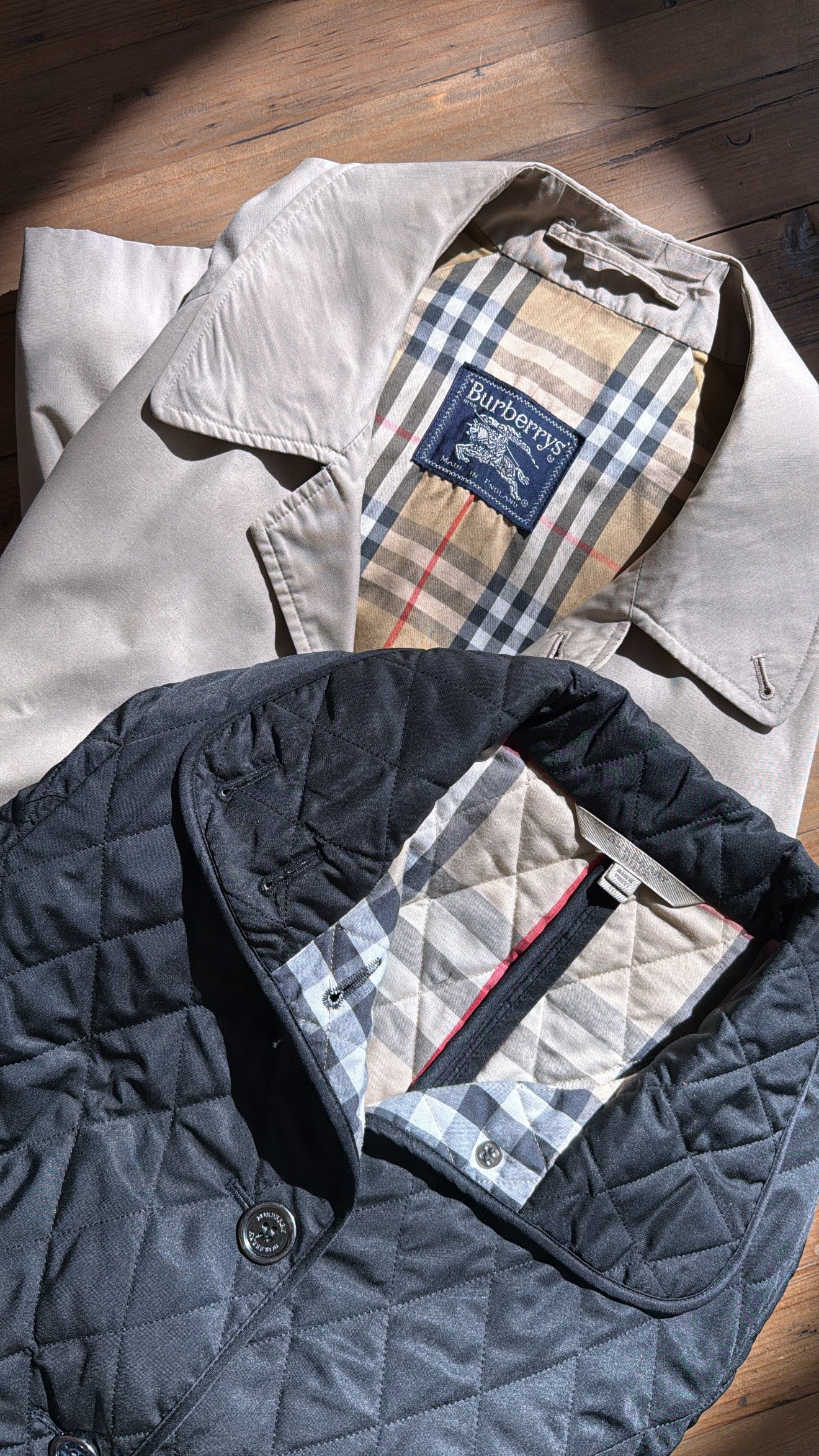 NEW!! Vintage Burberry Quilted Jacket Size L/XL