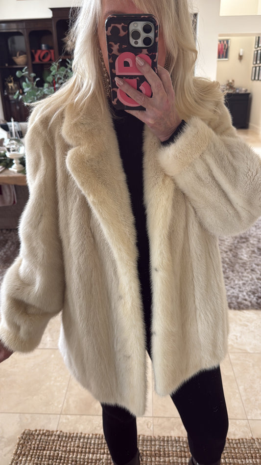 #49 Vintage Pastel Mink Jacket