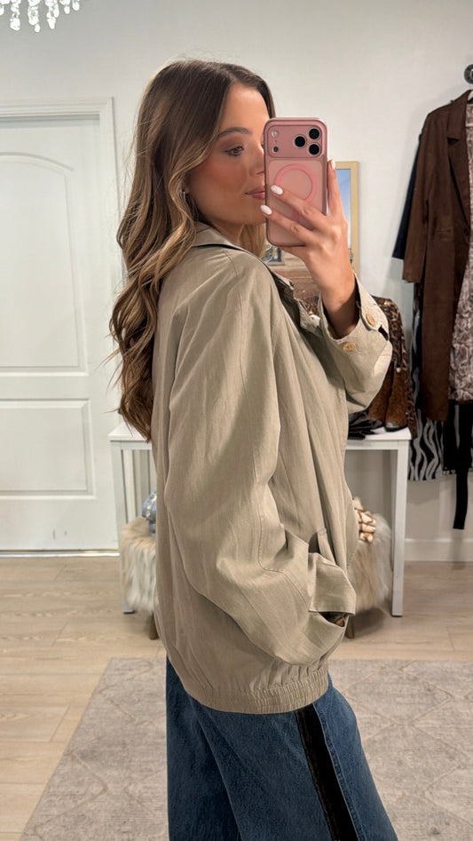 NEW!! Vintage Burberry Lightweight Bomber Jacket Size Medium