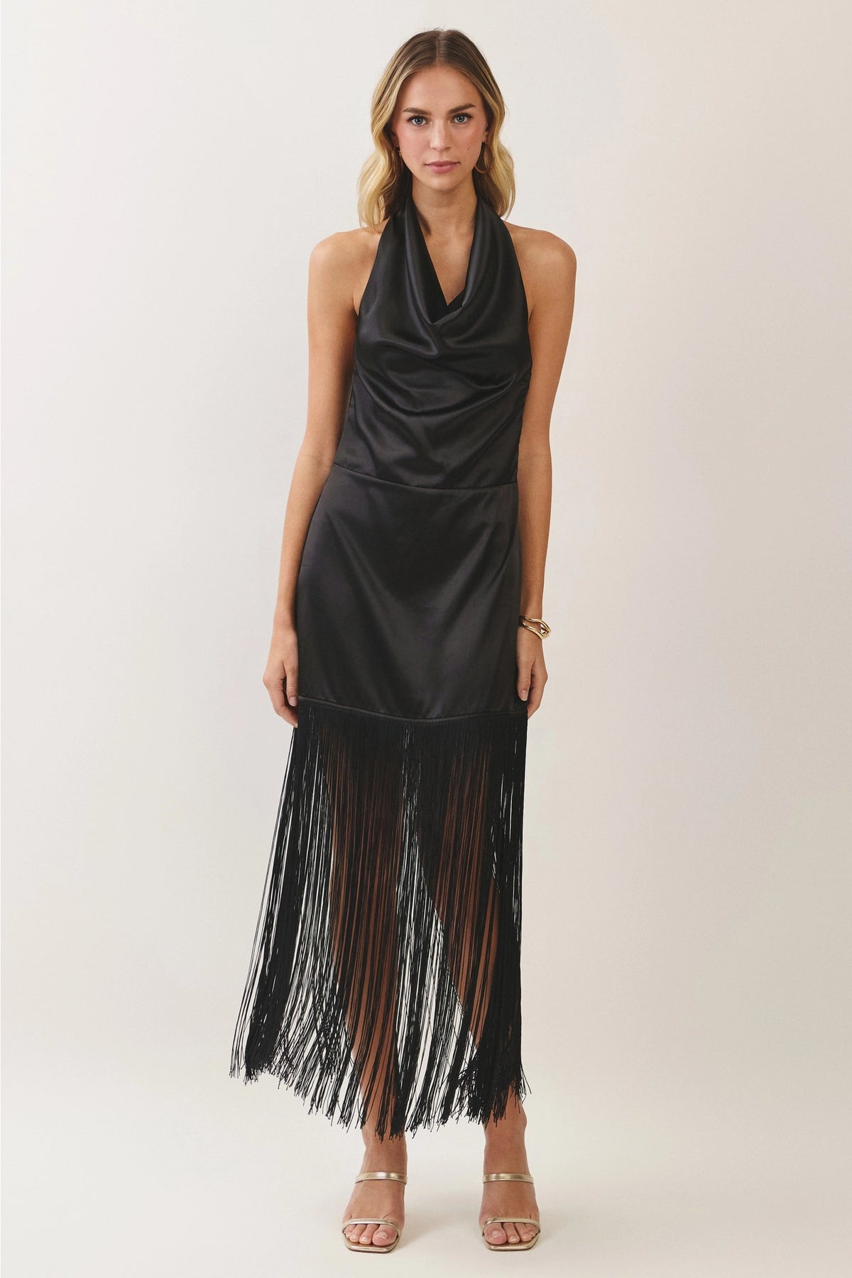 Monroe Halter Neck Fringe Dress - PREORDER