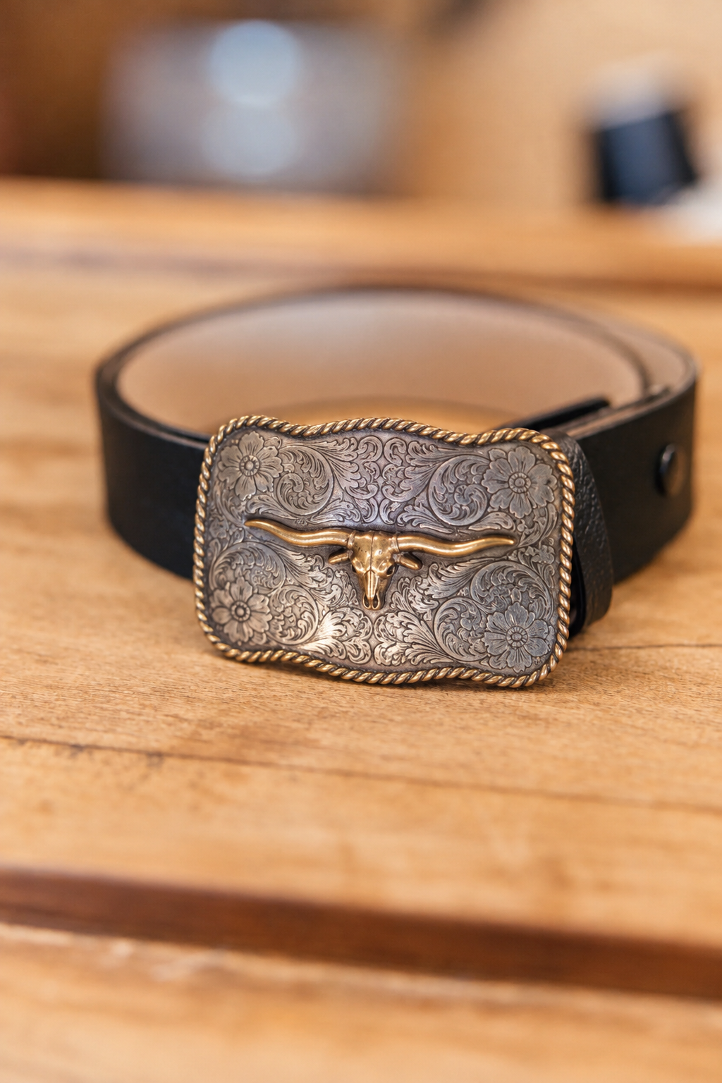 The "Maverick" Western Belt in Black