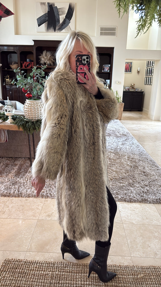 #27 Vintage Coyote Fur Coat