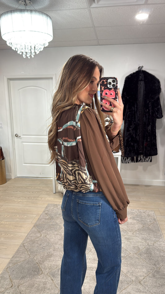 NEW!! "Night Cap" Animal Print Crop Top