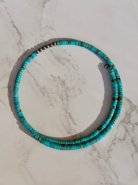 The “Jackson" Kingman Turquoise Choker Necklace