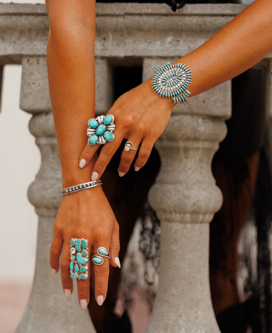 NEW!! "Eclipse" Kingman Turquoise Cuff Bracelet