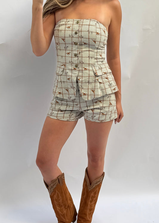 “AS SEEN on CASSIDY!” Equestrian Print Shorts