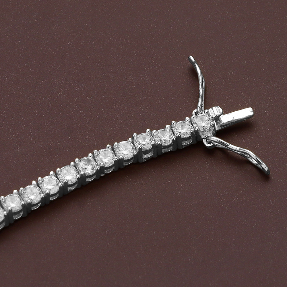NEW!! Cubic Zirconia and Silver Trendsetter Tennis Bracelet in 2 Styles