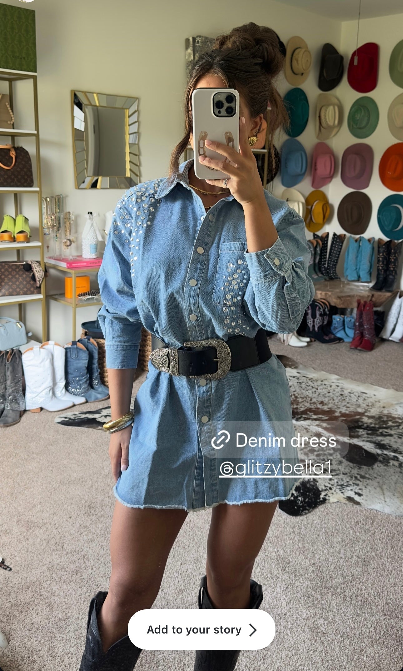 "The Westgate" Western Stretch Belt in Silver
