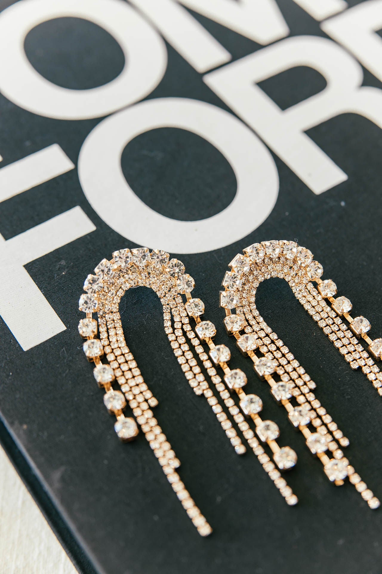BEST SELLER!! The Daniela Crystal Drop Earring in Gold