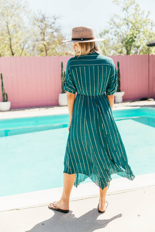 FINAL SALE!! The Santorini Cover Up Dress in Teal