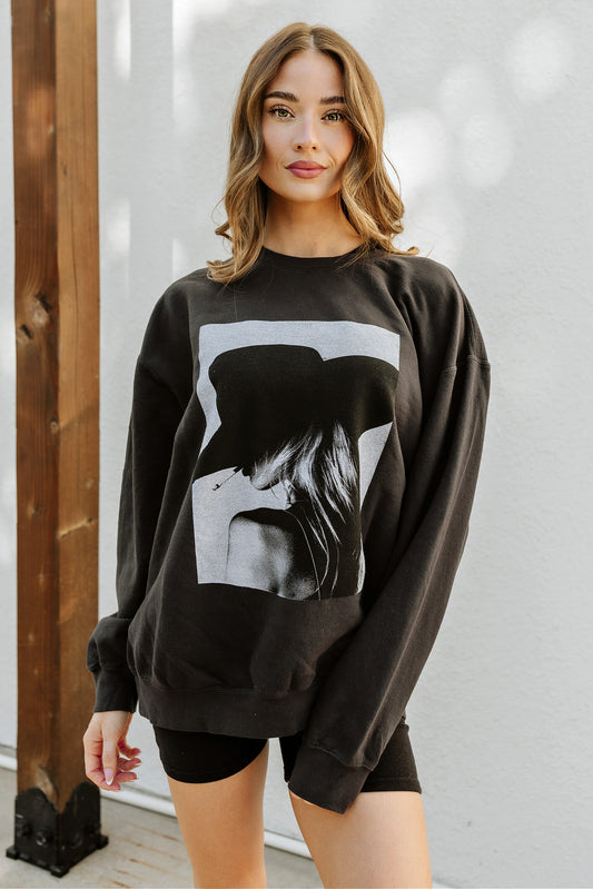 NEW!! The "Paris Cowgirl" Sweatshirt in Black